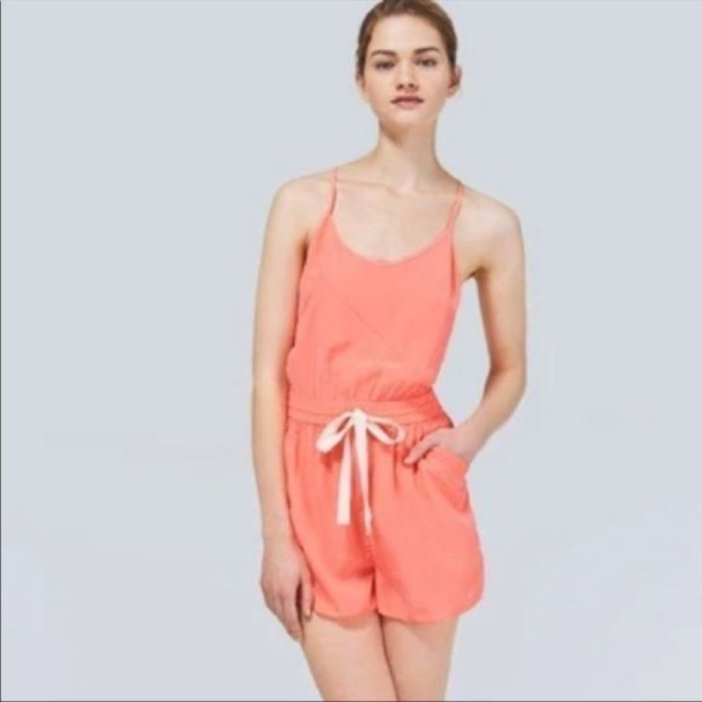 Aritzia Wilfred 100% Silk Peri Romper Size Small